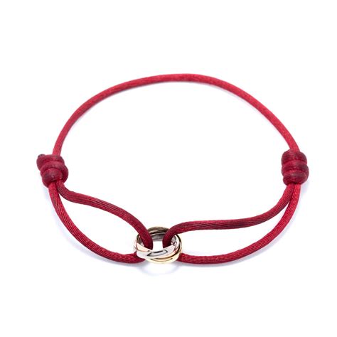 string bracelet cartier|cartier trinity silk cord bracelet.